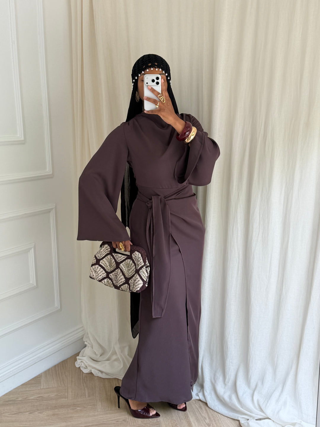 ROBE AKILA AUBERGINE