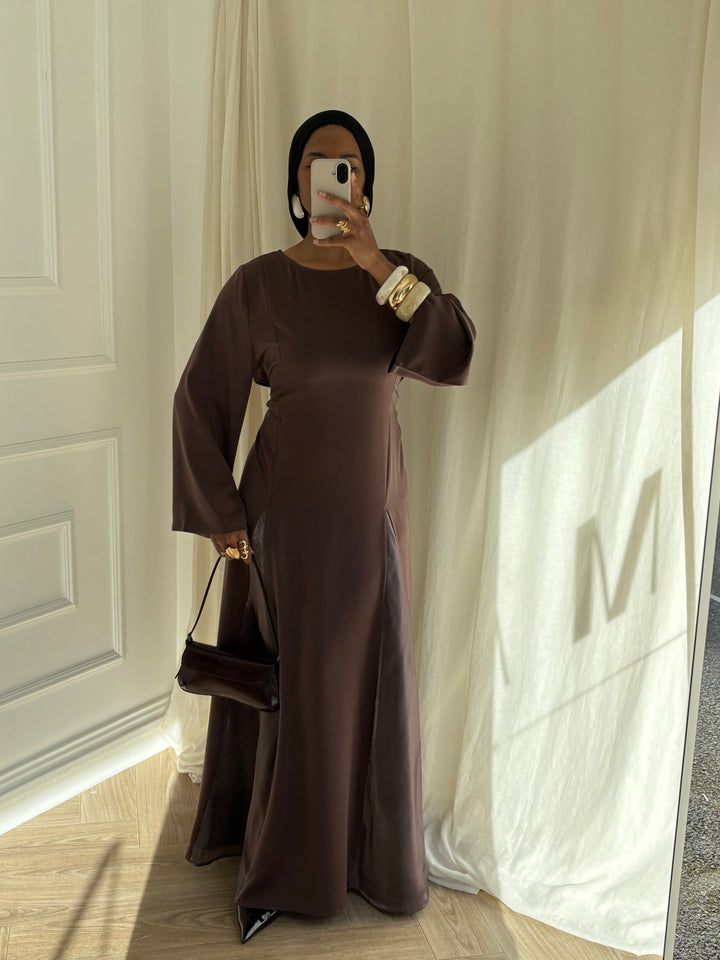 ROBE CINTRÉE OLIVIA MARRON