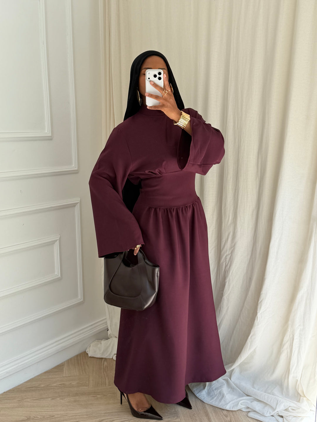 ROBE CINTRÉ JOHA BORDEAUX