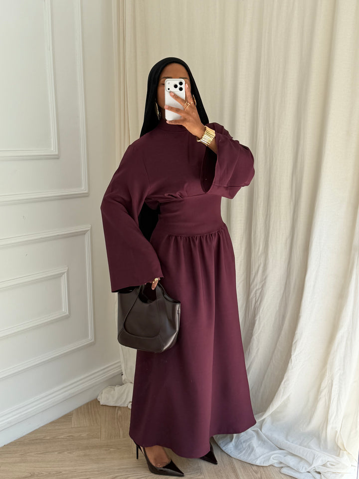 ROBE CINTRÉ JOHA BORDEAUX