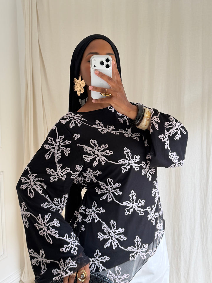 BLOUSE YARA NOIR ET BLANC