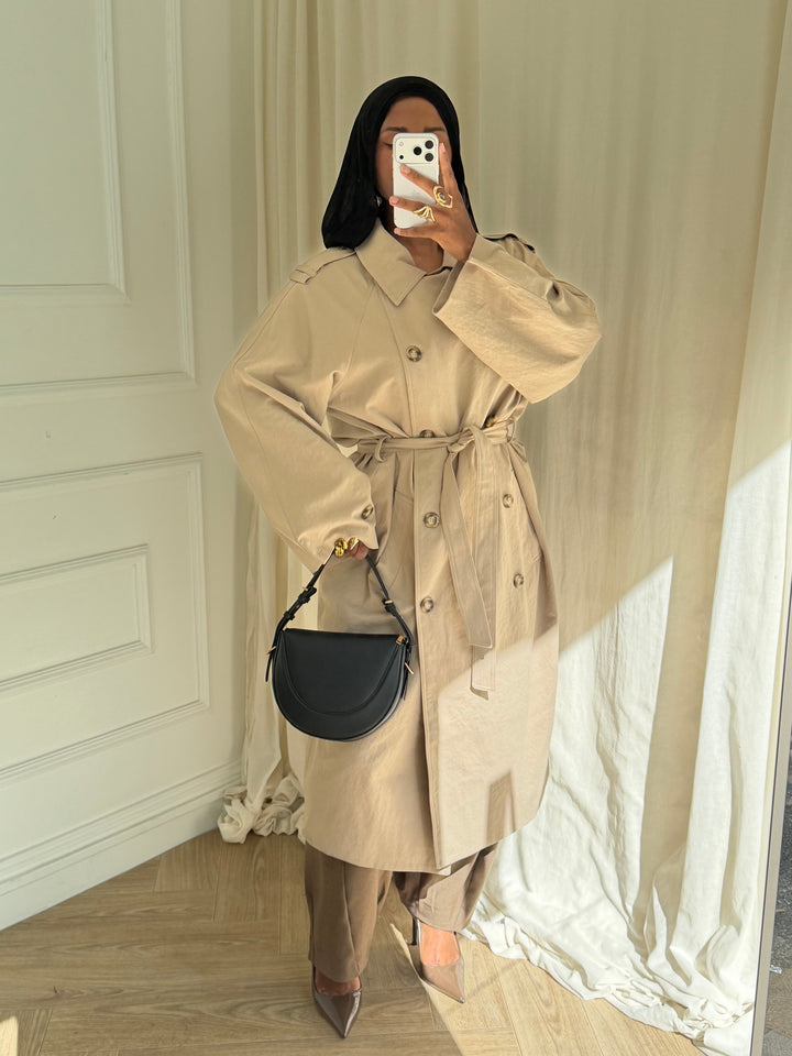 TRENCH LONG AYA BEIGE