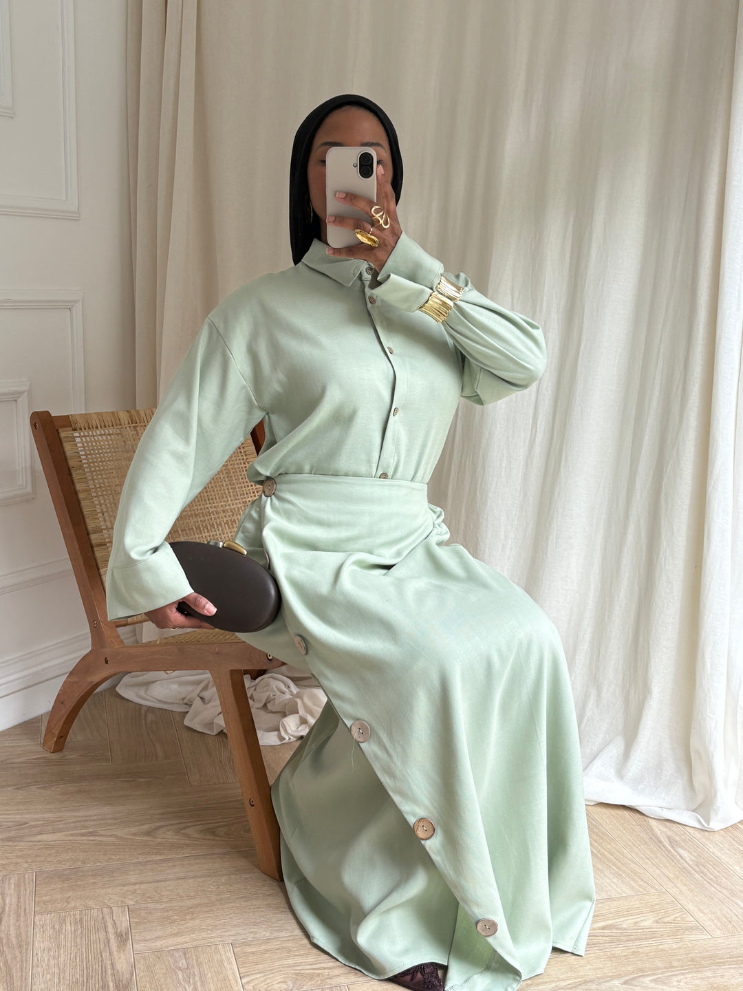 ENSEMBLE BOUTONS VERT