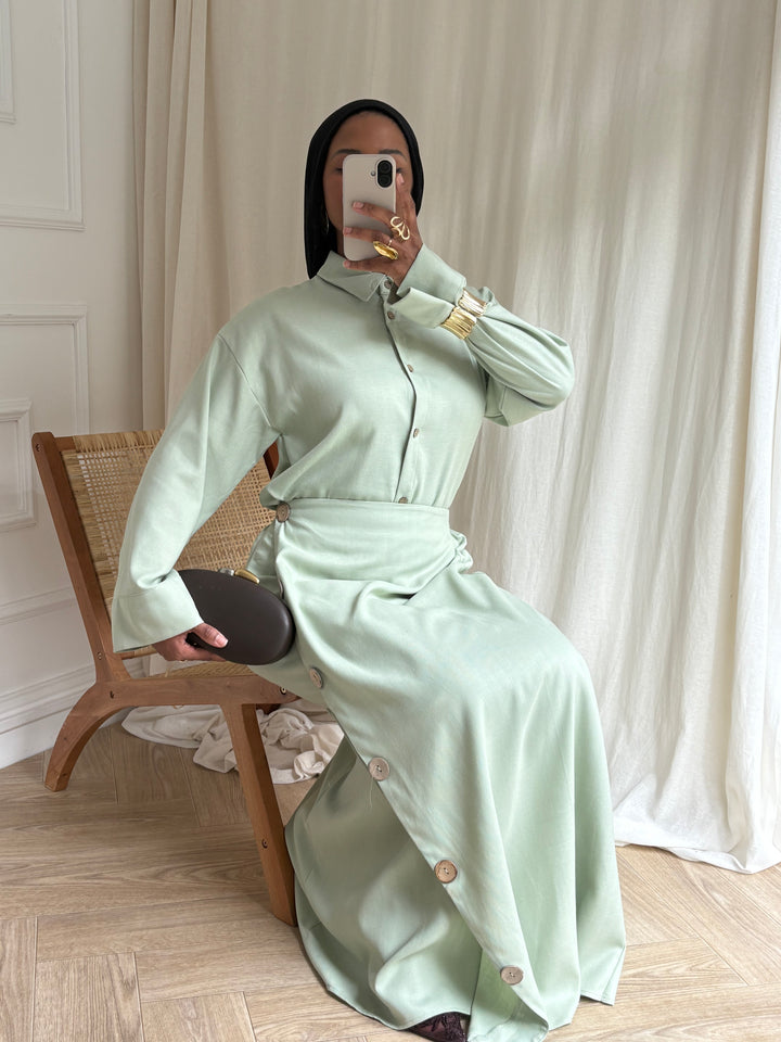 ENSEMBLE BOUTONS VERT
