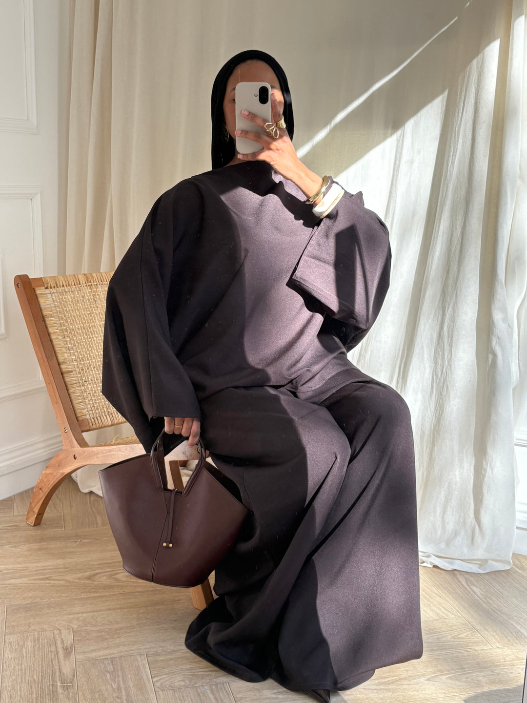 ENSEMBLE MASTOUR MARRON FONCÉ