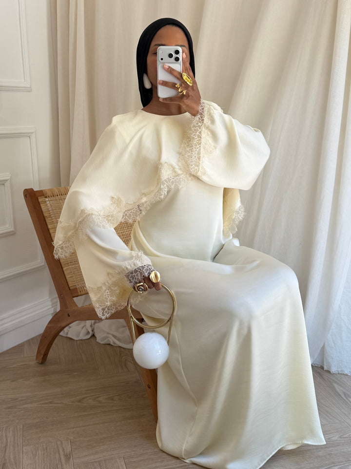 ROBE DENTELLA CRÈME