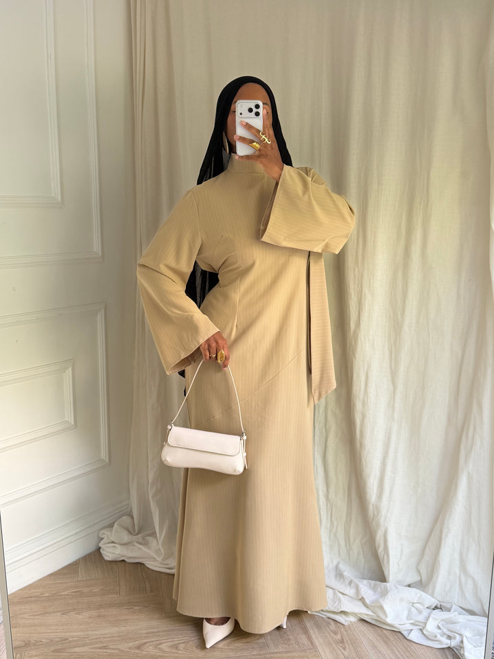 ROBE RAYURES SOHANE CAMEL CLAIR