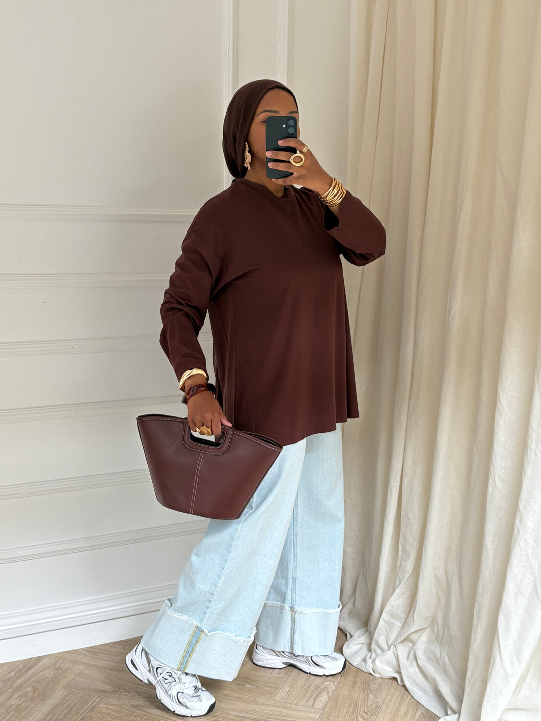BASIC TOP MARRON