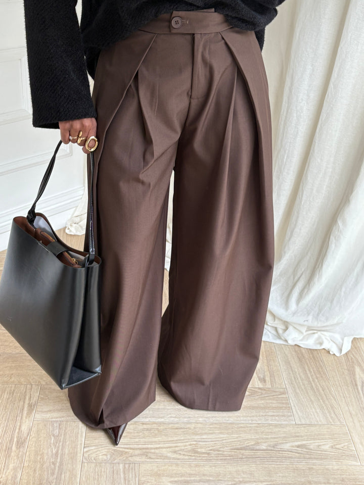 PANTALON OVERSIZED MARRON