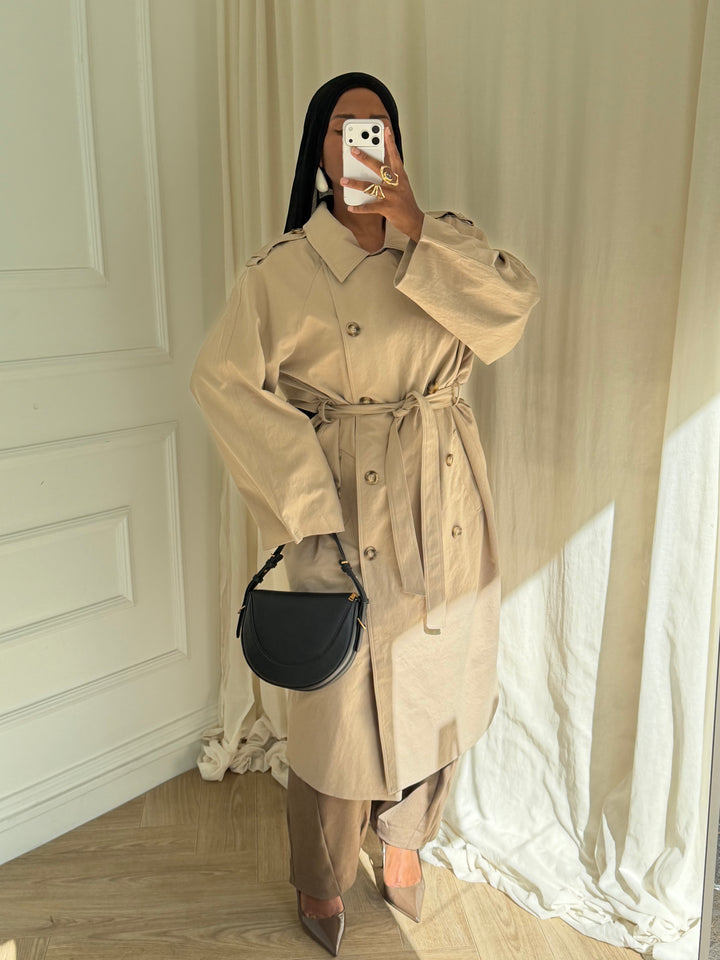 TRENCH LONG AYA BEIGE