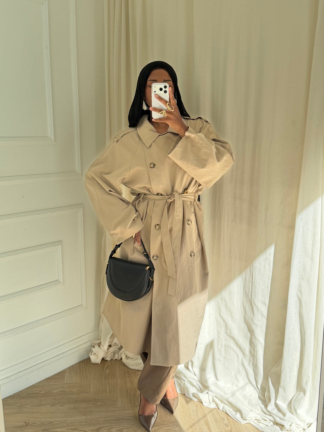 TRENCH LONG AYA BEIGE