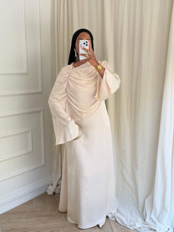 ROBE ÉLYA CAPE CRÈME