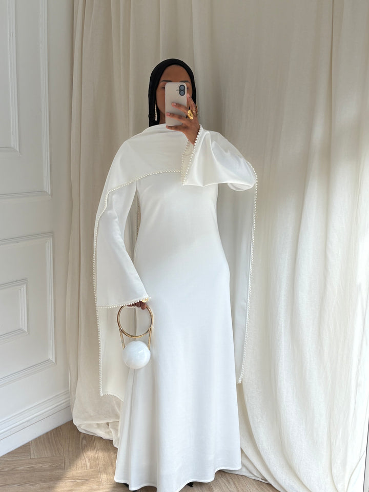 ROBE CAPSULE PERLE( qualité PREMIUM) BLANCHE