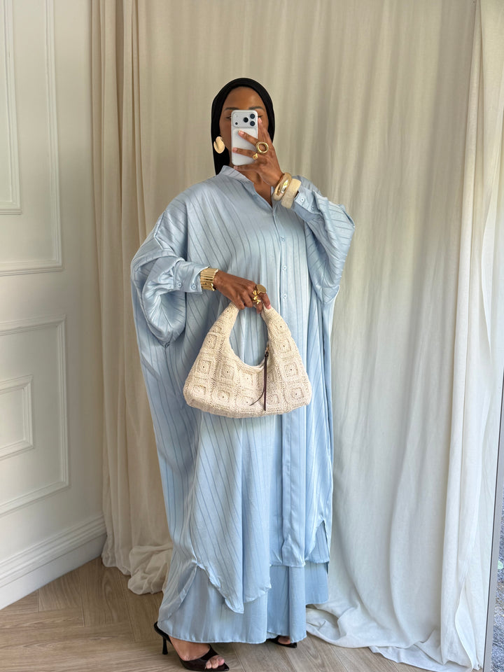 ENSEMBLE PANTALON SUPER LARGE BLEU