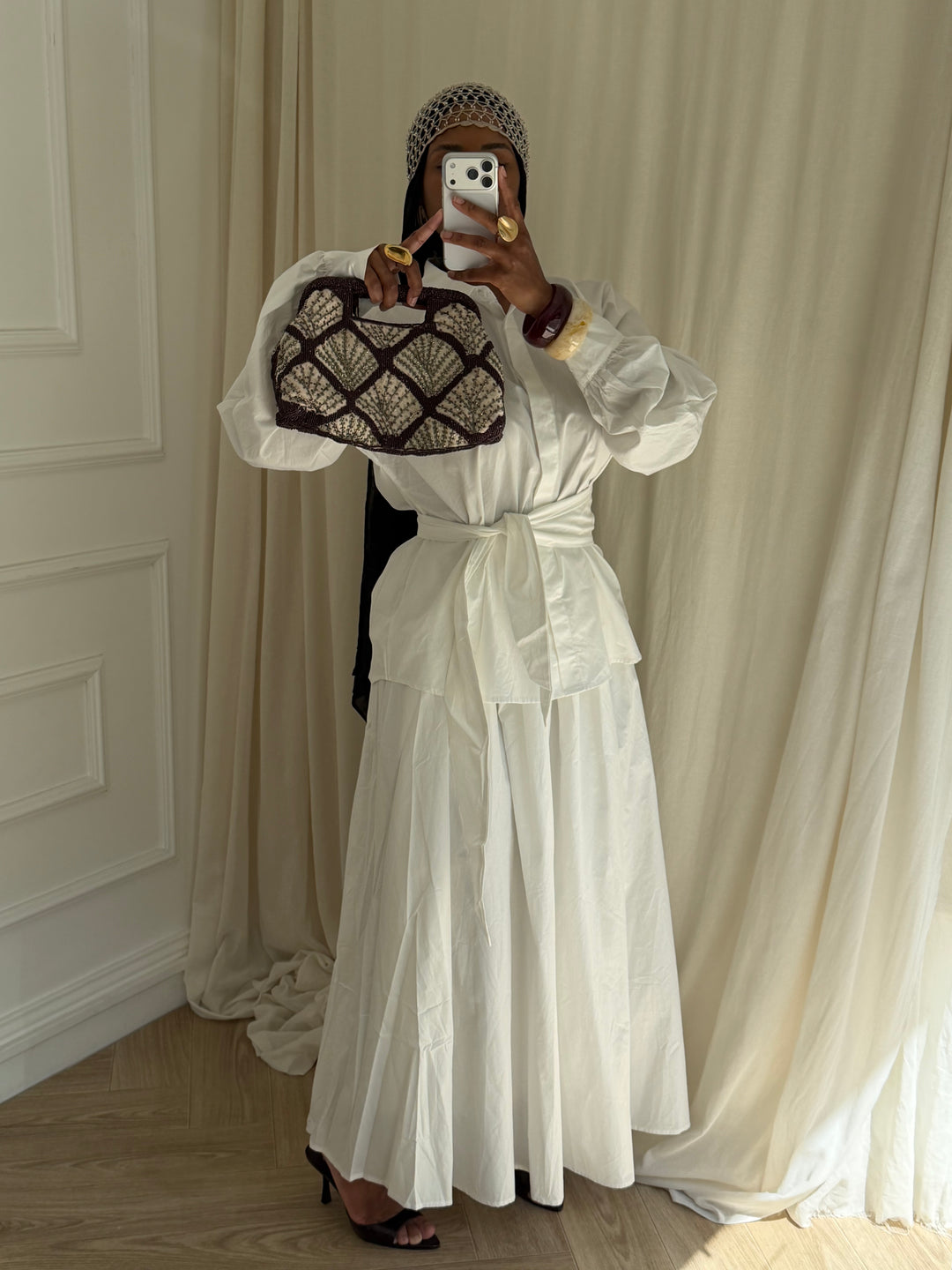 ENSEMBLE JUPE MAIRAH BLANC