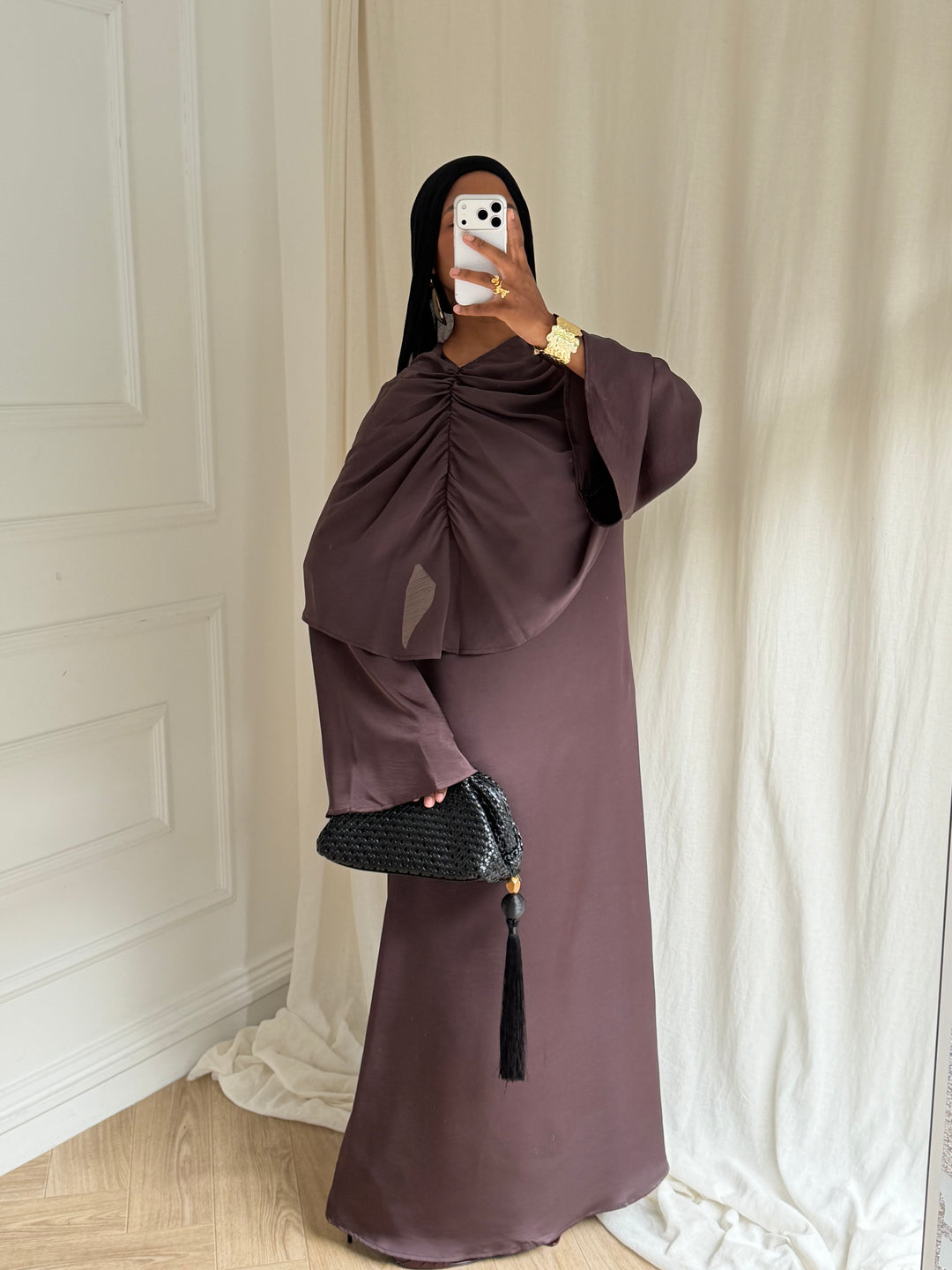 ROBE ÉLYA CAPE MARRON