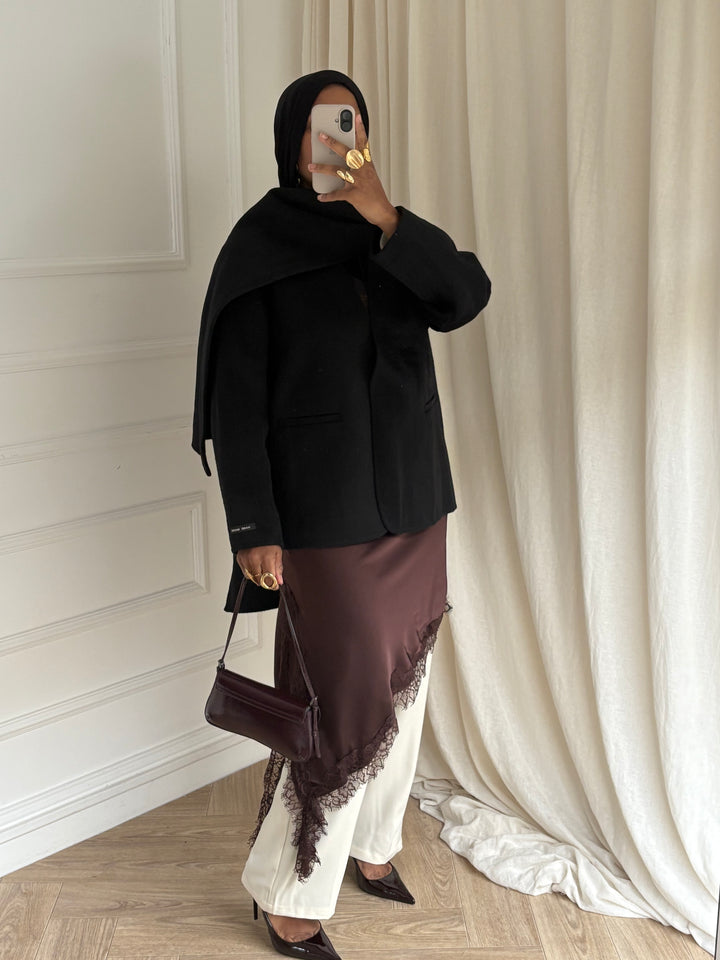 ROBE LAYERING MARRON