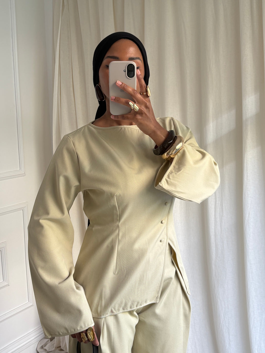 BLOUSE TAILLEUR BOUTONS AVOCAT