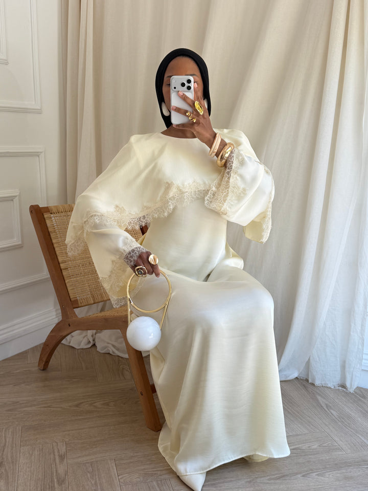 ROBE DENTELLA CRÈME