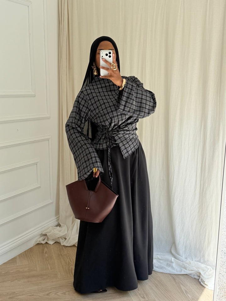 ENSEMBLE JUPE A CARREAUX