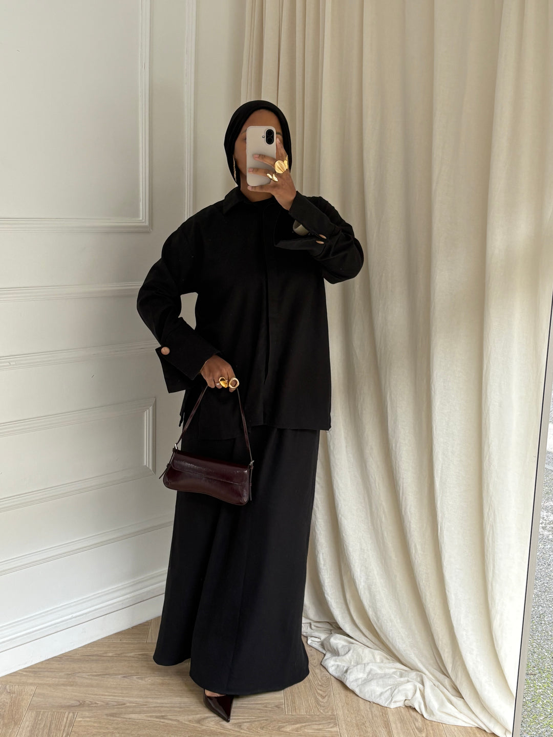 SET CHEMISE LINÉA NOIR