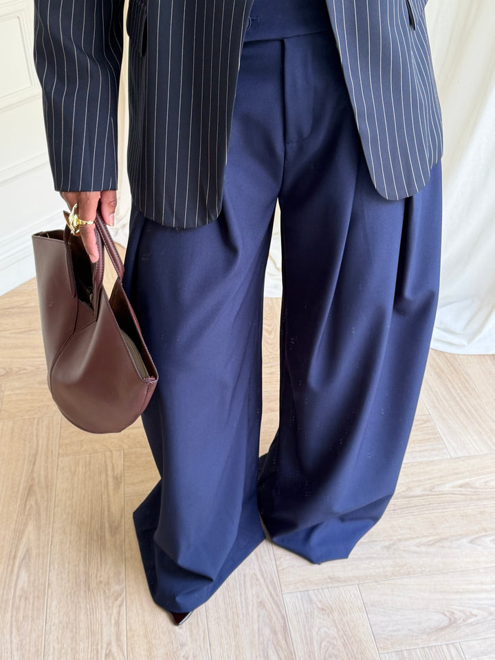 PANTALON OVERSIZED BLEU NUIT