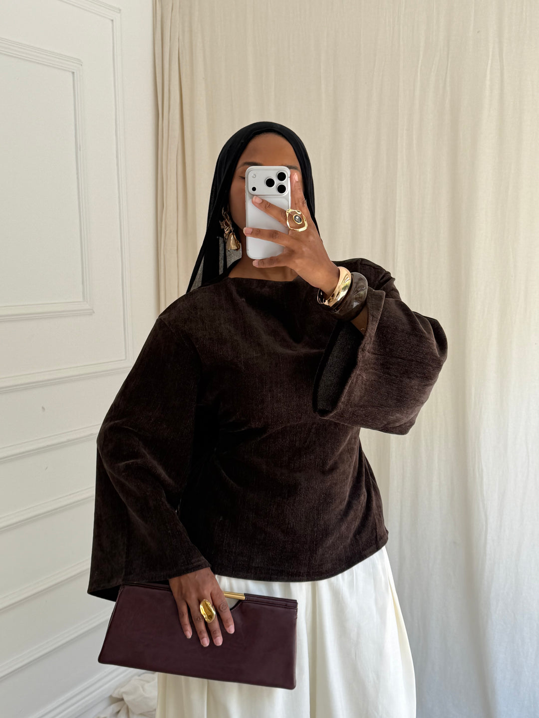 TOP STYLE VELOURS MARRON