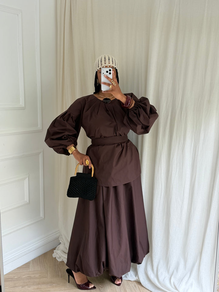 ENSEMBLE MAYYEM COTON COFFEE
