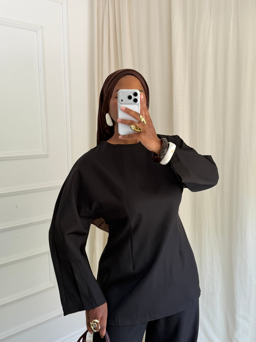TOP LONG INTEMPOREL NOIR