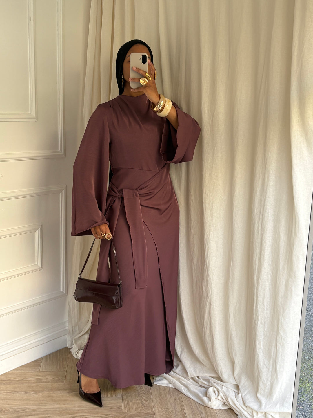 ROBE AKILA AUBERGINE