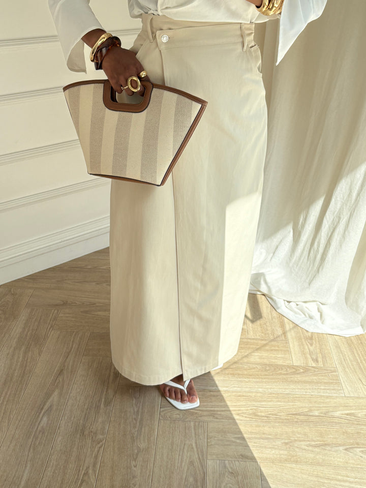 JUPE DENIM CHIC BEIGE