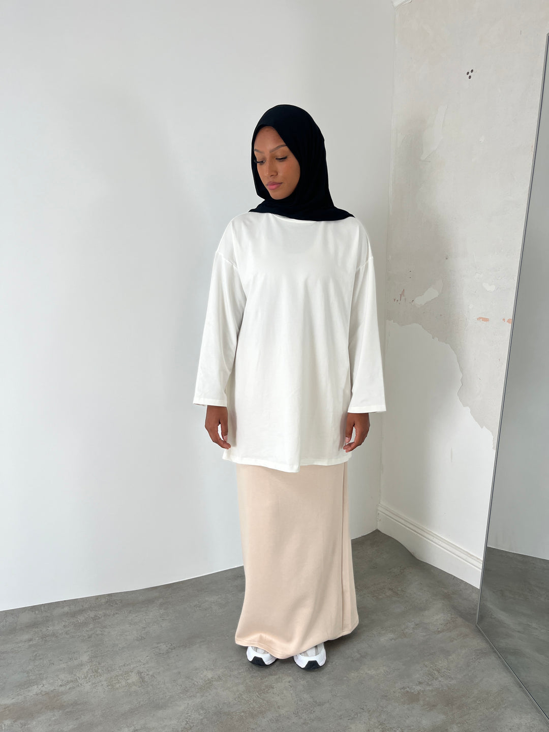 JUPE TUBE COMFY BEIGE