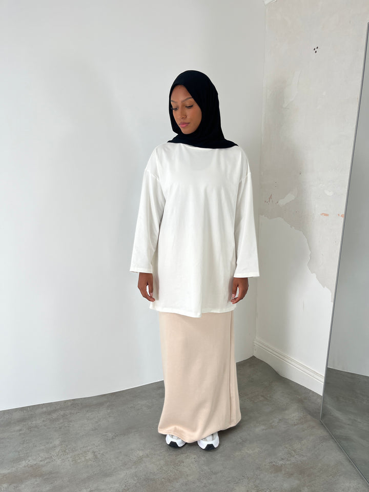 JUPE TUBE COMFY BEIGE