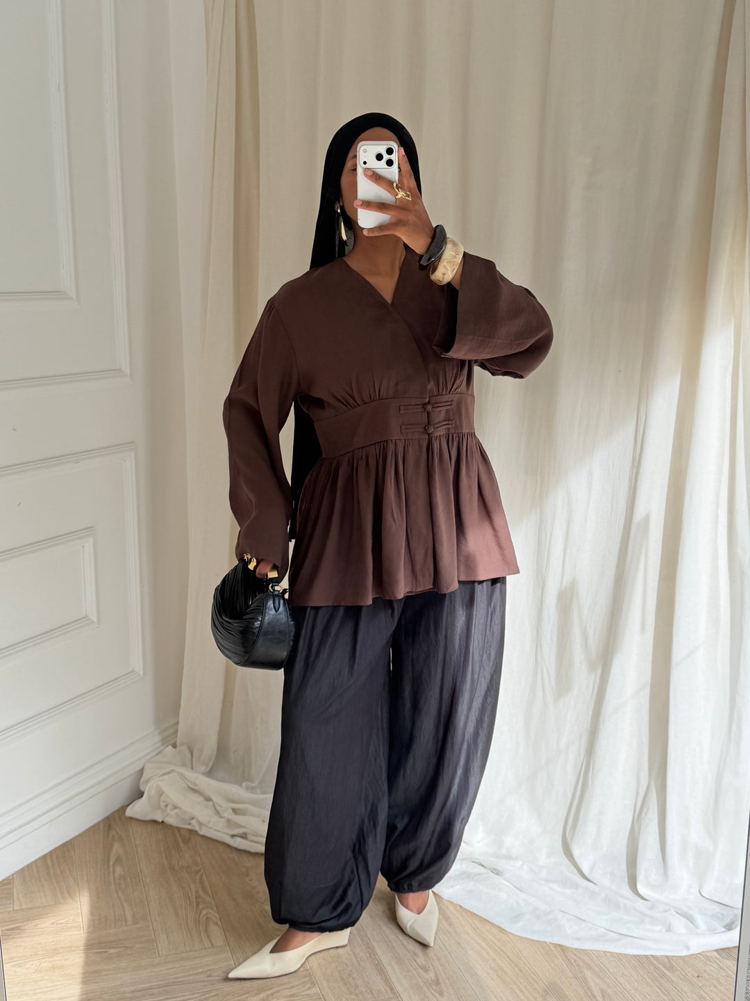 BLOUSE YUM MARRON