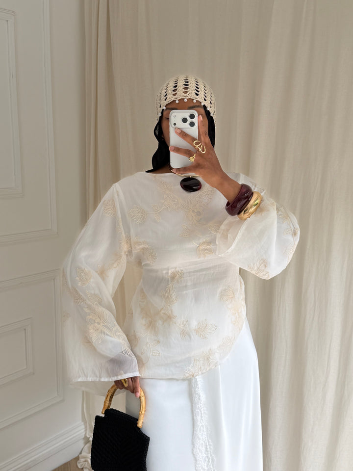 BLOUSE BRODERIE BLANCHE