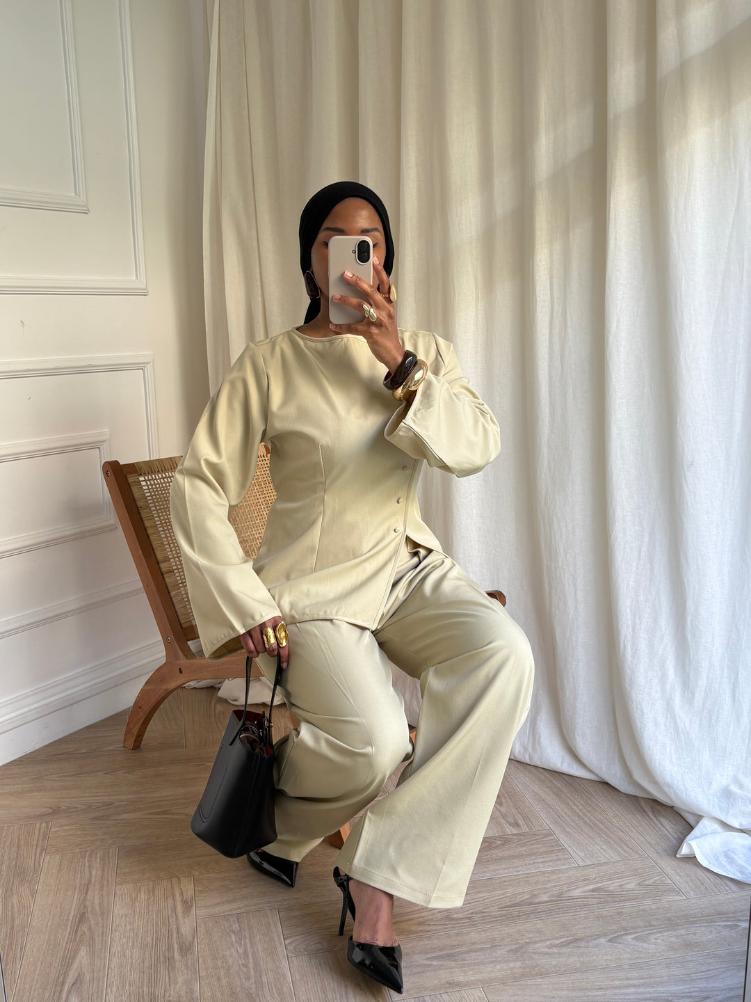 BLOUSE TAILLEUR BOUTONS AVOCAT