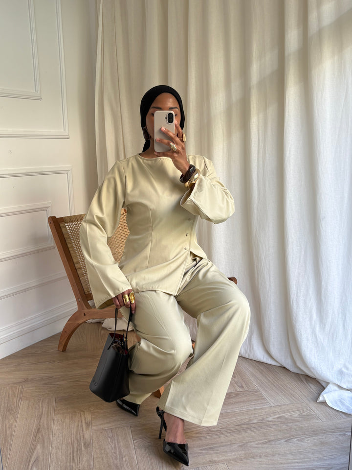 BLOUSE TAILLEUR BOUTONS AVOCAT