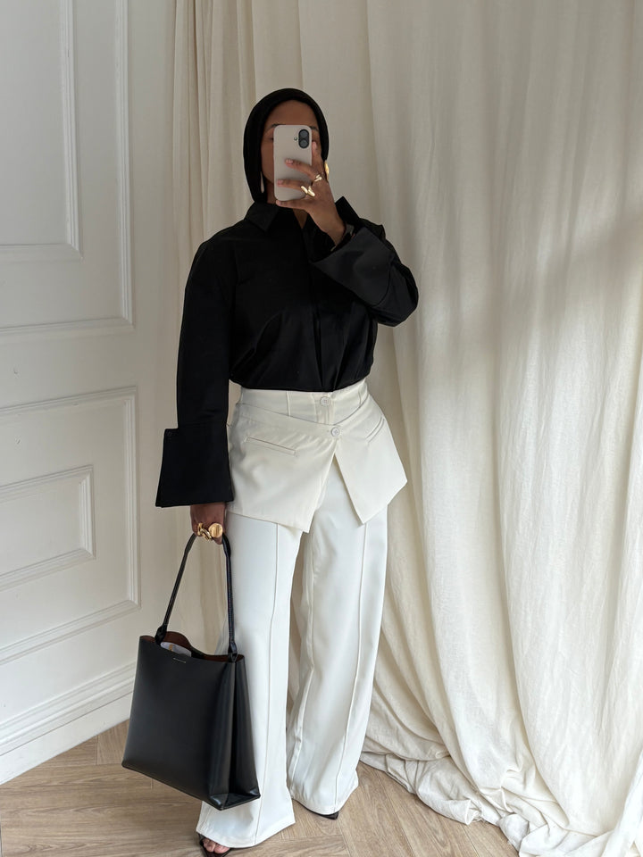 PANTALON JUPE CRÈME