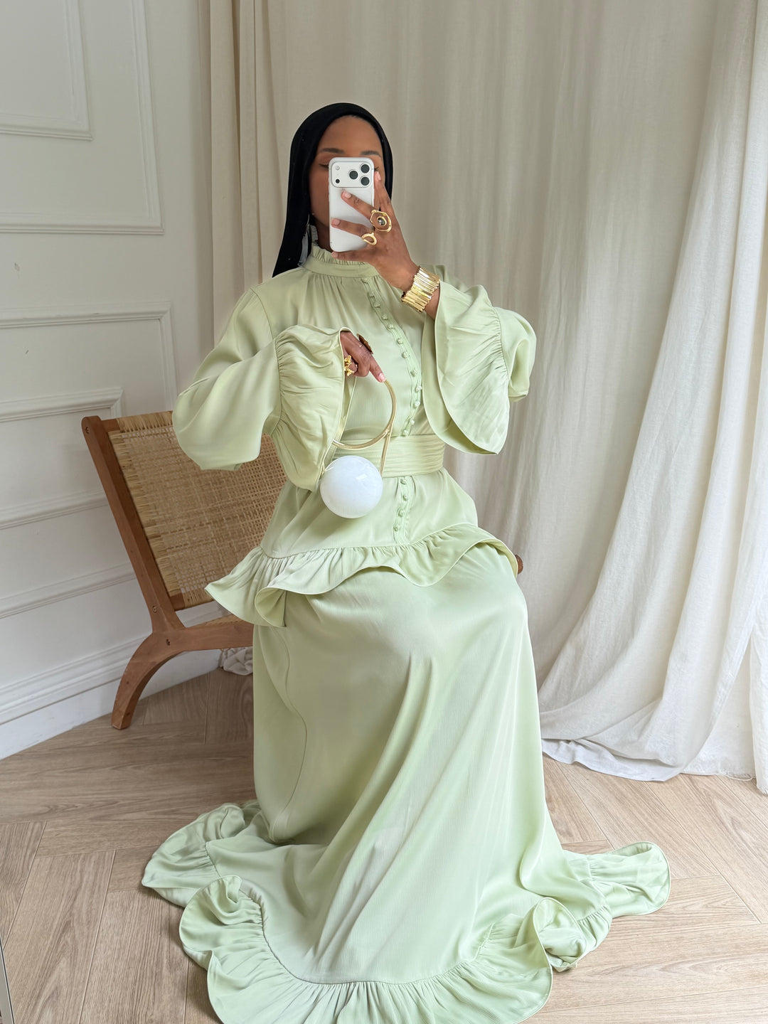 ENSEMBLE DAYAN LUXE VERT D’EAU