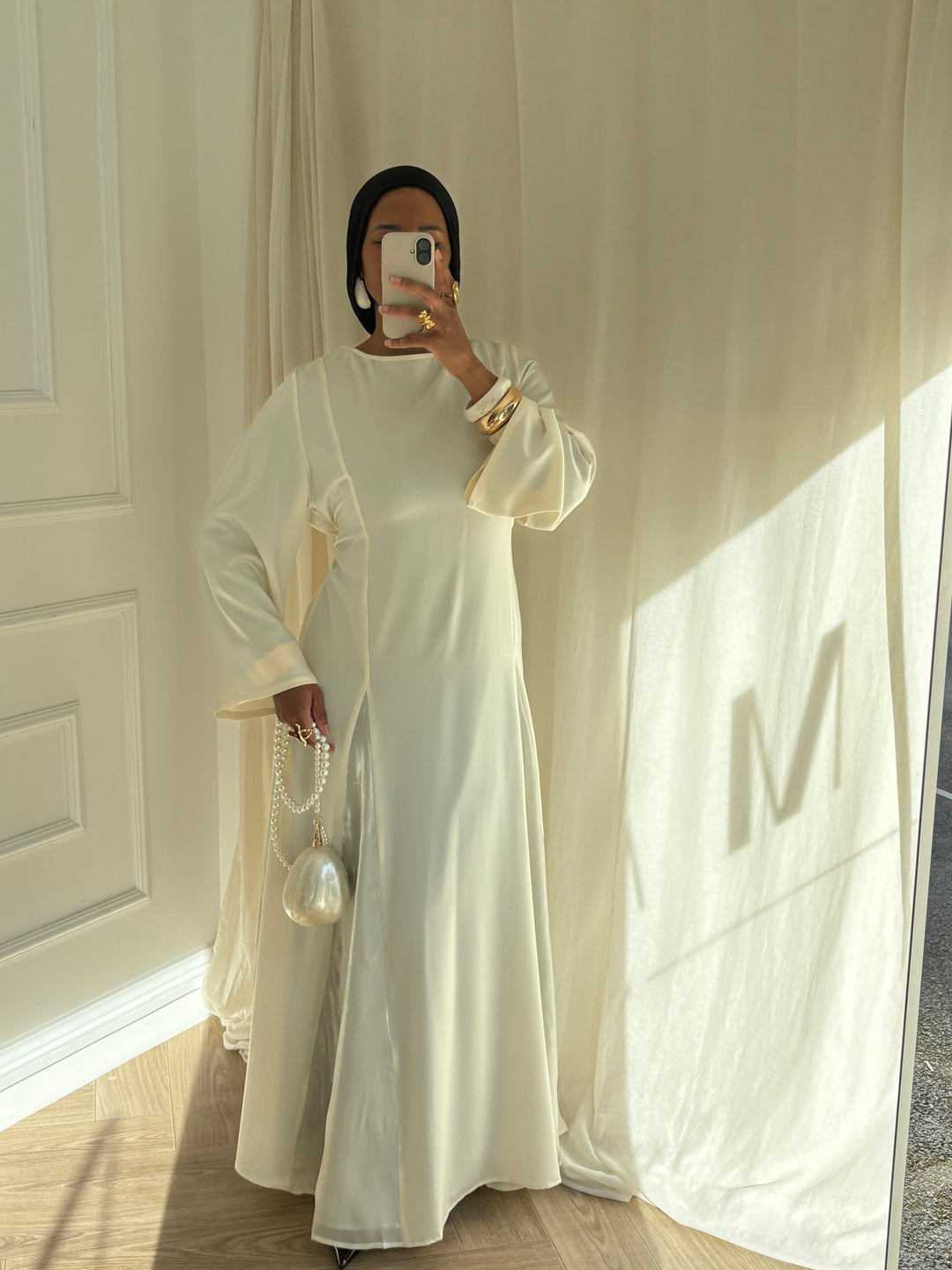ROBE CINTRÉE OLIVIA ÉCRU