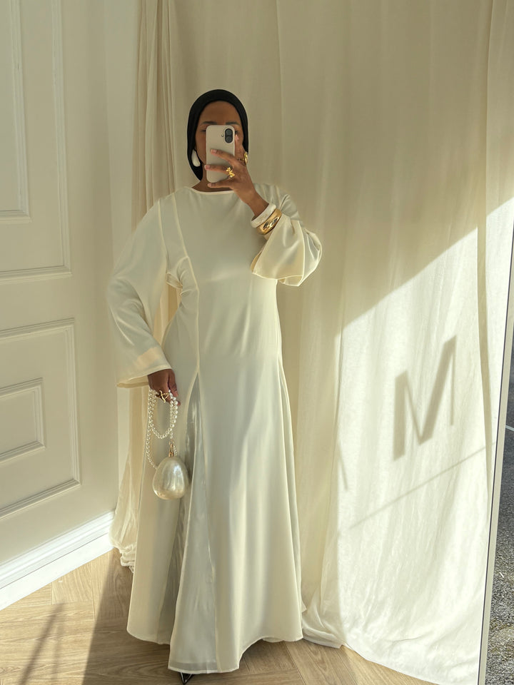 ROBE CINTRÉE OLIVIA ÉCRU