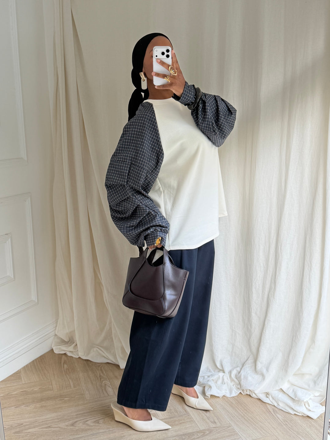 SWEAT BI MATIÈRE BLANC