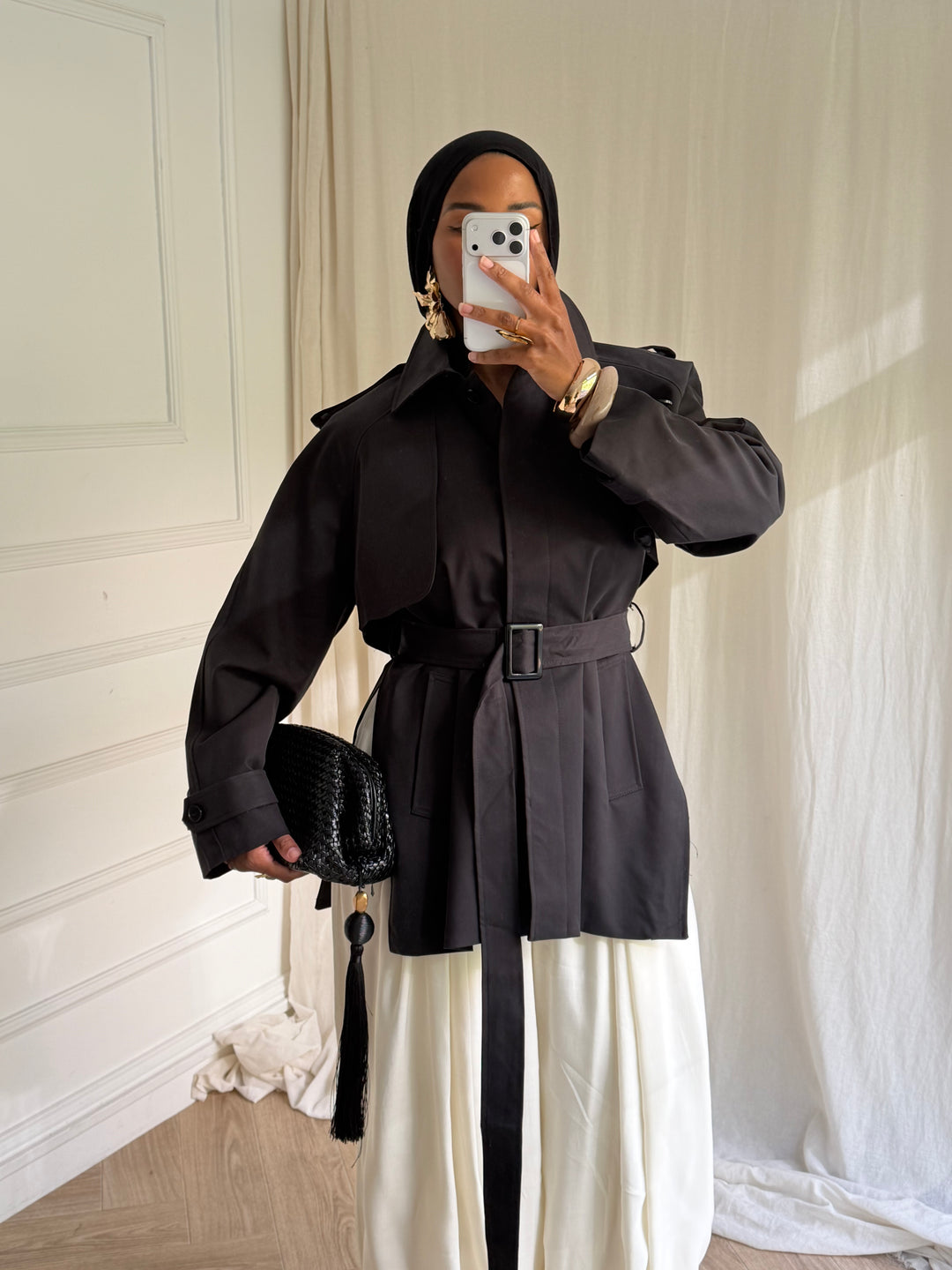 TRENCH COURT LUXURY NOIR