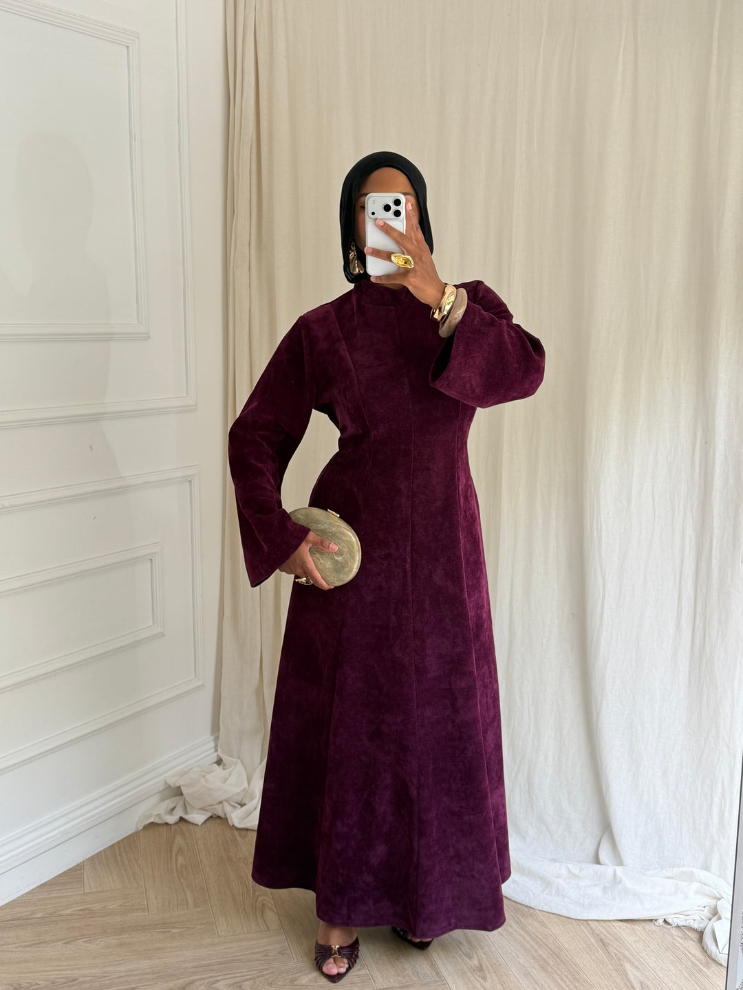 ROBE STYLE VELOURS PRUNE