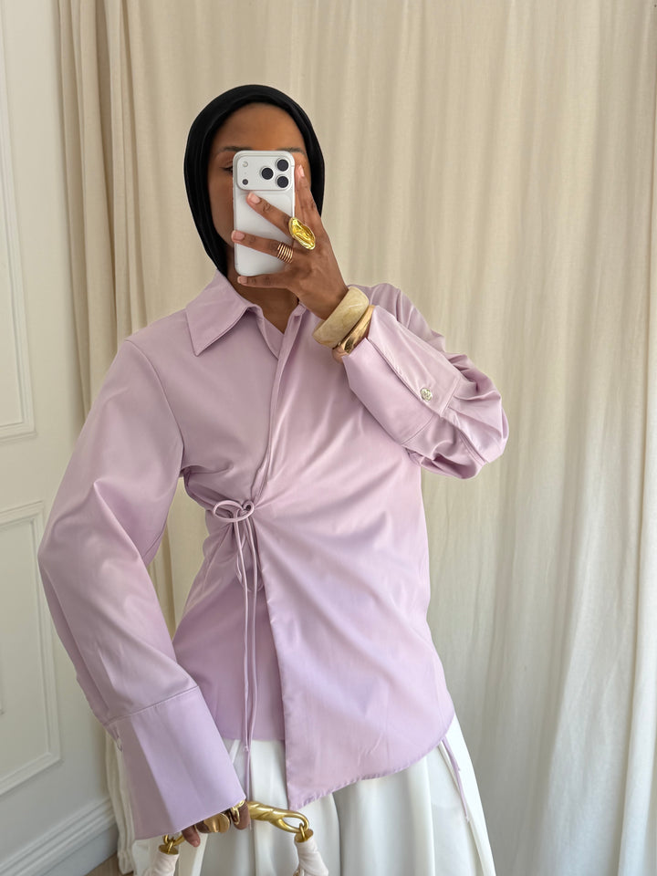 BLOUSE CROISÉ MAUVE