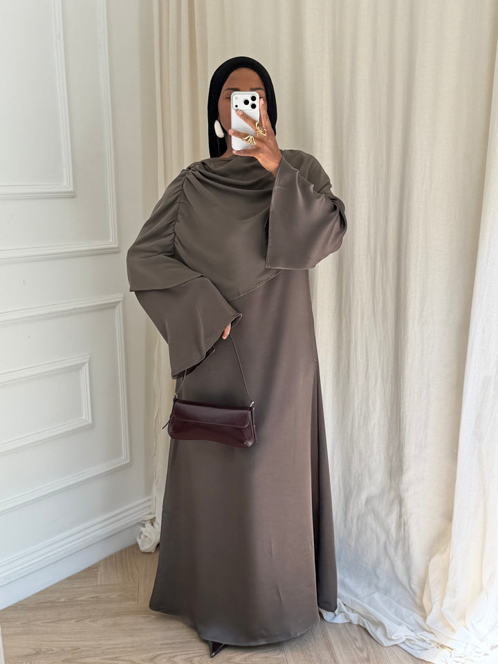 ROBE ÉLYA CAPE TAUPE
