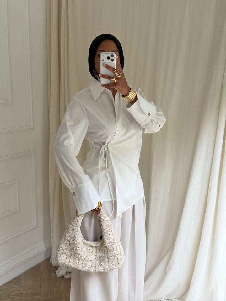 BLOUSE CROISÉ BLANCHE