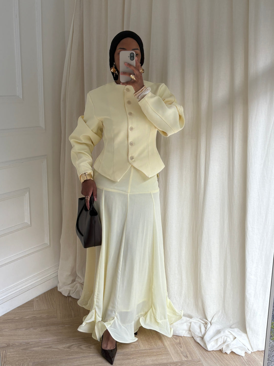 JUPE VOILAGE JAUNE