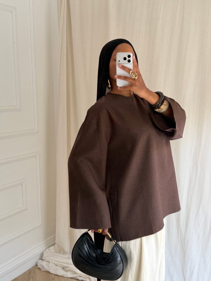TOP ESSENTIEL MARRON