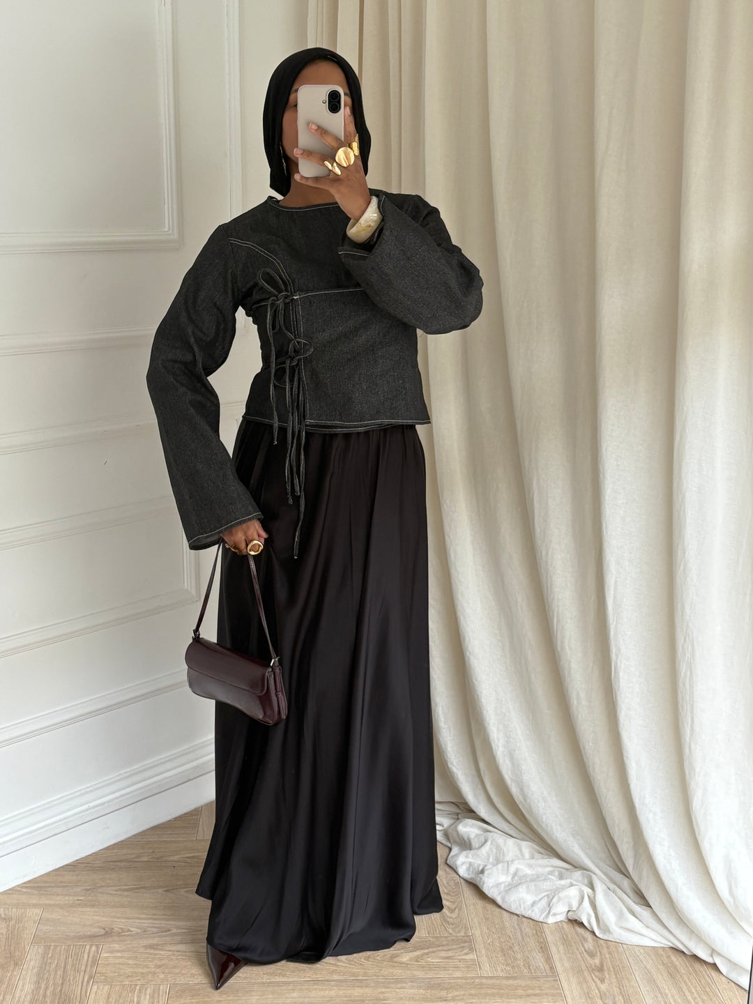 BLOUSE EN JEAN NOIRE